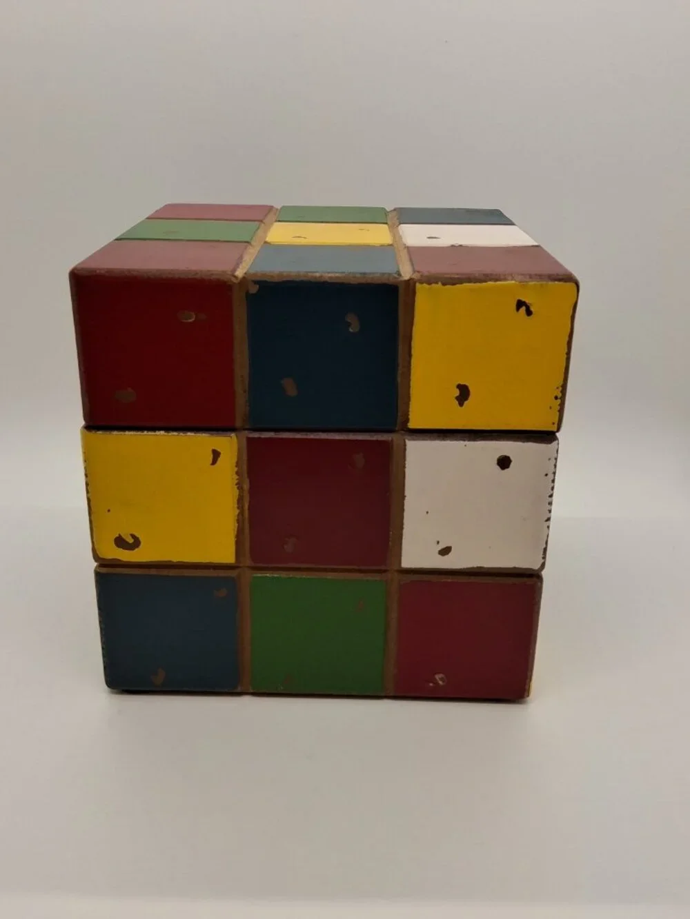 Wooden Rubik's Cube Storage/Display Shelf Box Container